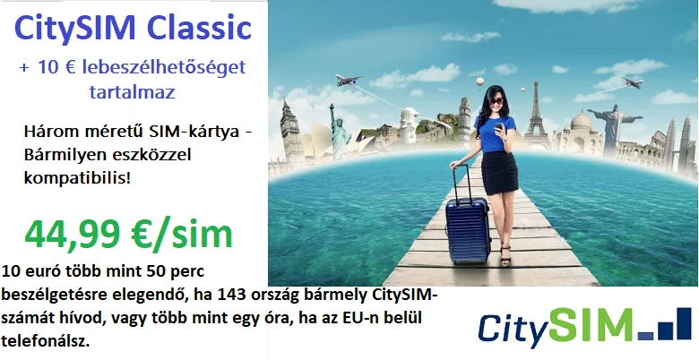 CitySIM kártya világutazóknak!