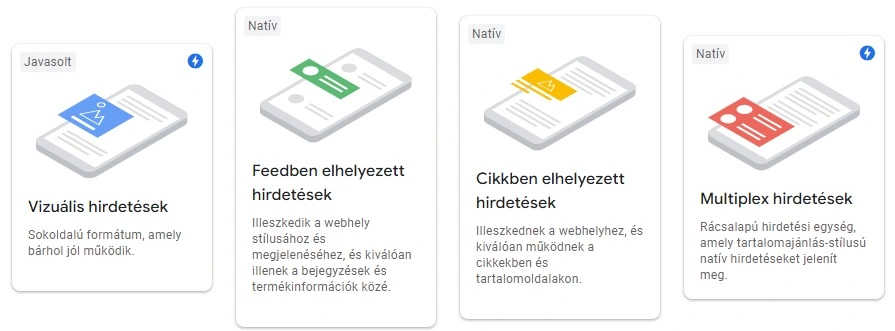 Google Adsense hirdetési egységek