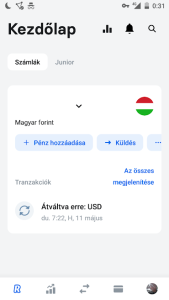 Revolut applikáció kinézete, a 2020-as esztendőben!