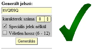 Webhely biztonság : jelszó generálás!