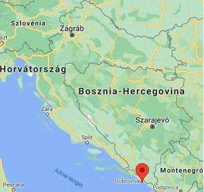 Dubrovnik a tÃ©rkÃ©pen kÃ¶zel Montenegrohoz