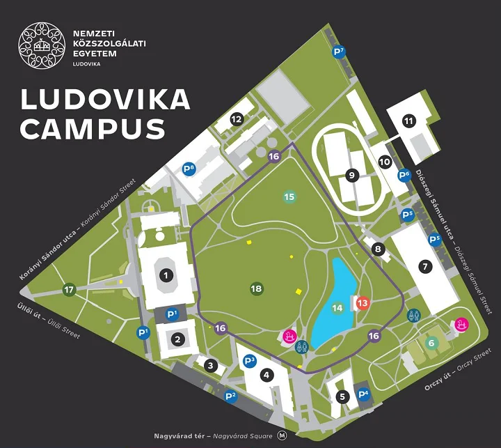 Nke campus területének térképe