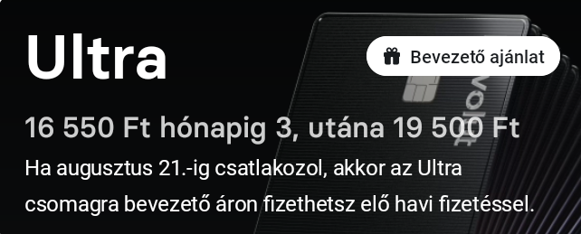 Revolut ULTRA díjcsomag bevezető ára