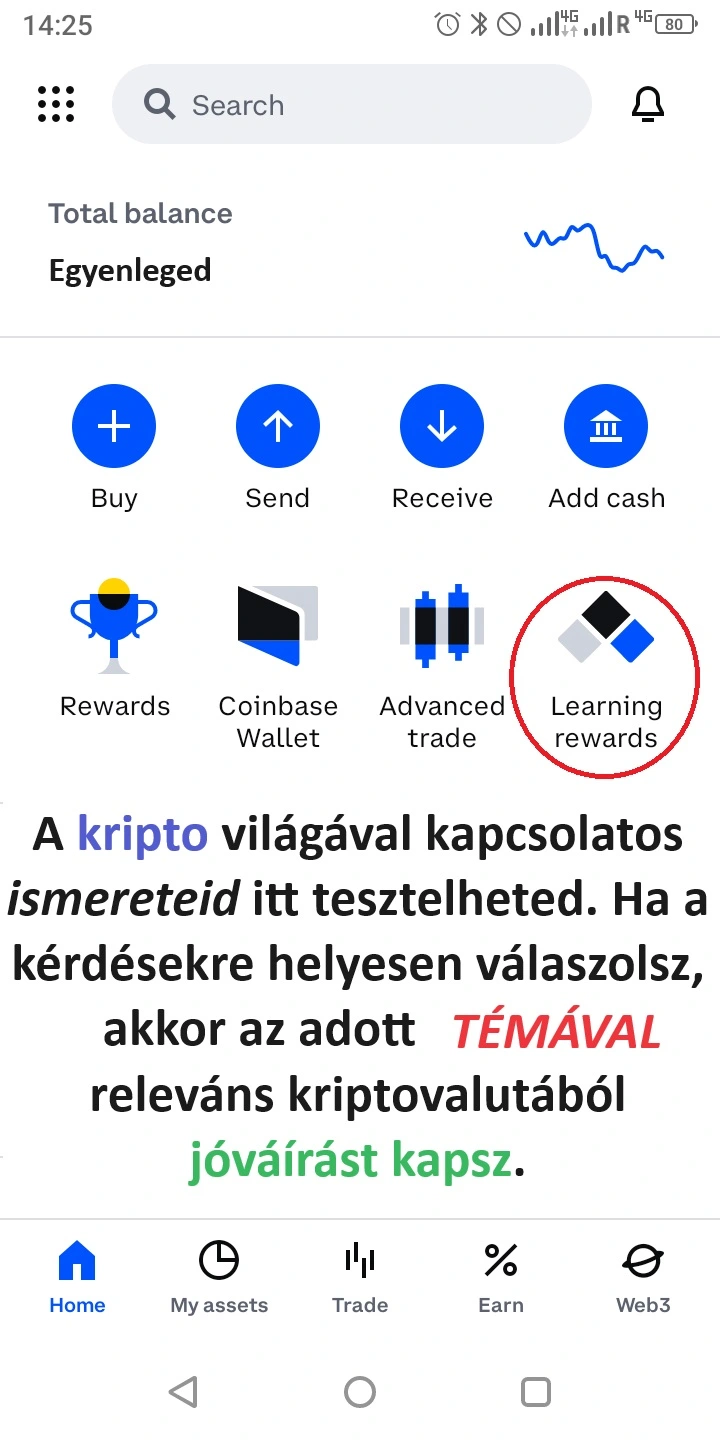 Kripto tudásoddal a Coinbase Learning rewards opcióján keresztül, kriptovaluta bevételre tehetsz szert. 