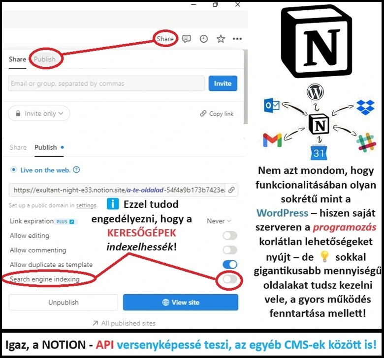 Ingyenes weboldal készítés a Notion tartalomkezelővel : bármilyen jegyzeted így tudod egy weboldal formájában az egész világgal megosztani. 