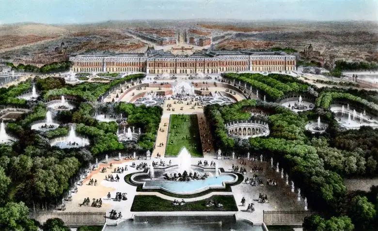 Párizs környéki látnivalók közül a Versailles Kastély