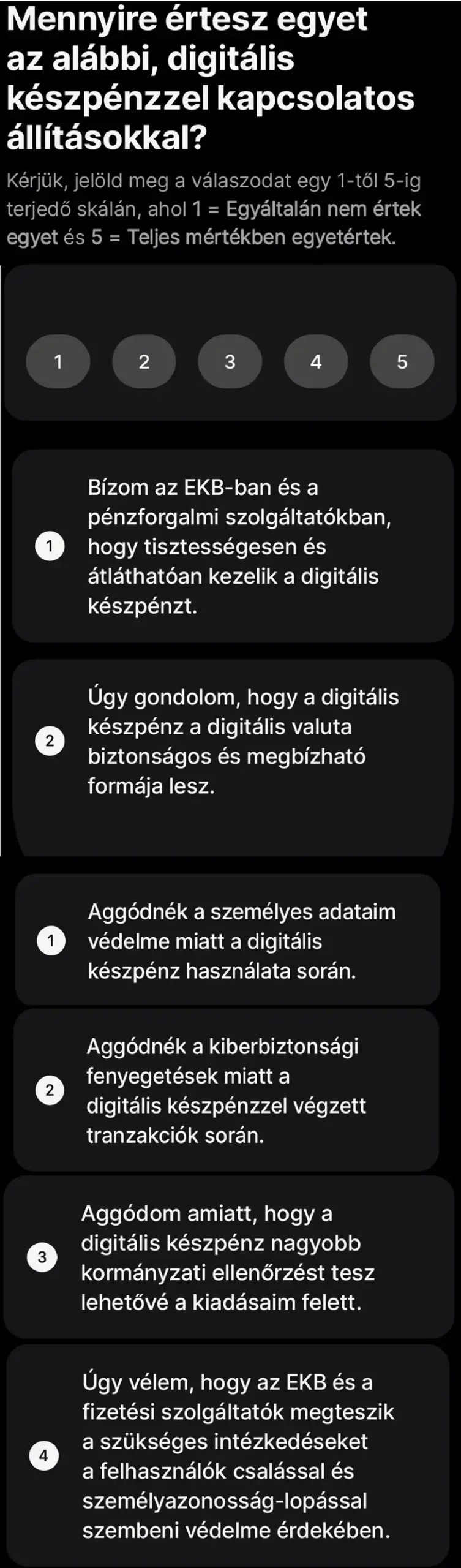 Revolut társadalmi felmérése a digitális készpénz azaz a CBDC koncepciójának letapogatása céljából, azaz, hogy az emberek, hogyan is reagálnak. Az Európai Központi Bank az EKB megbízásából a kérdőívet az SDA Bocconi School of Management, milánói üzleti iskola állította össze.