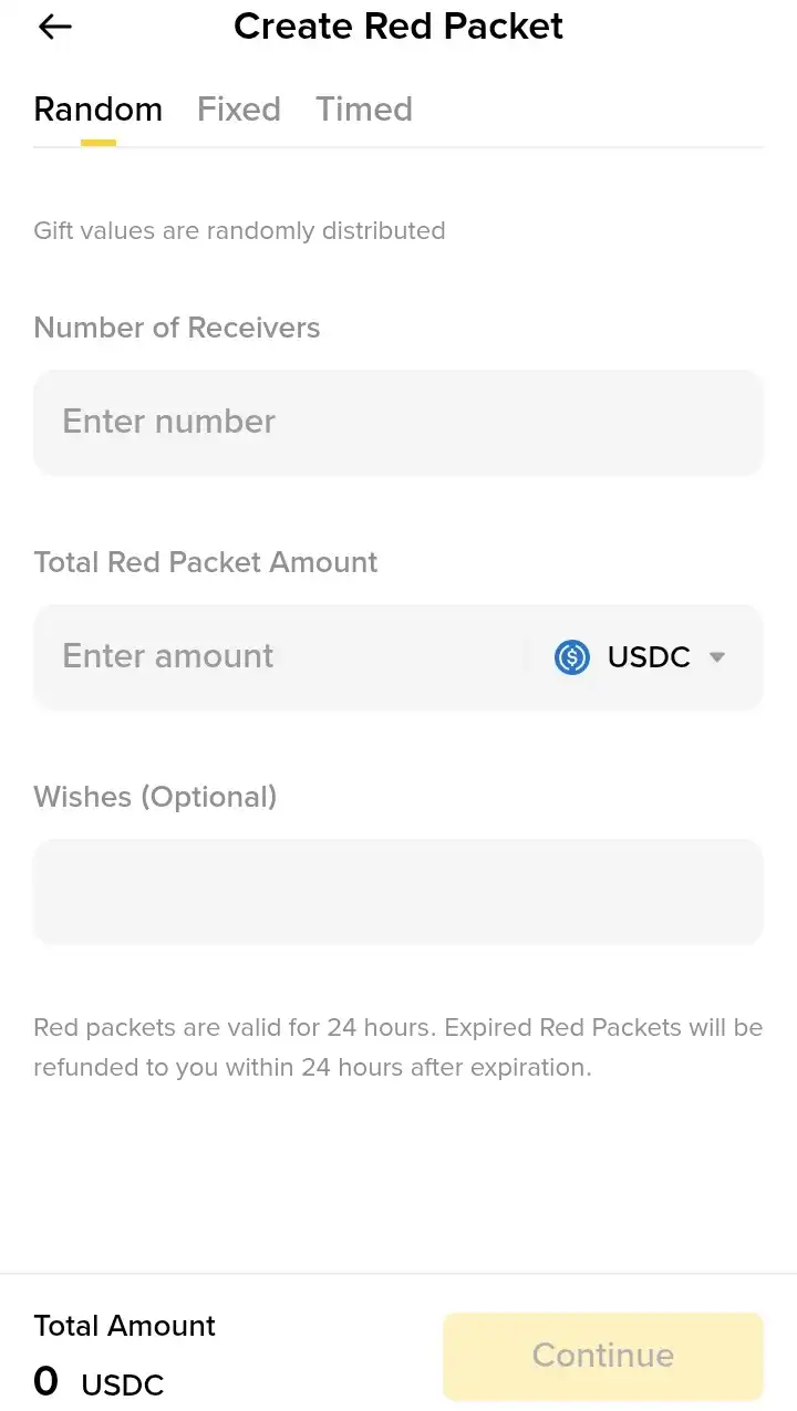 Binance Red Packet - kriptovaluta mennyiség véletlenszerű kiosztása, azoknak akik felhasználják a generált és általad megadott utalványkódot.