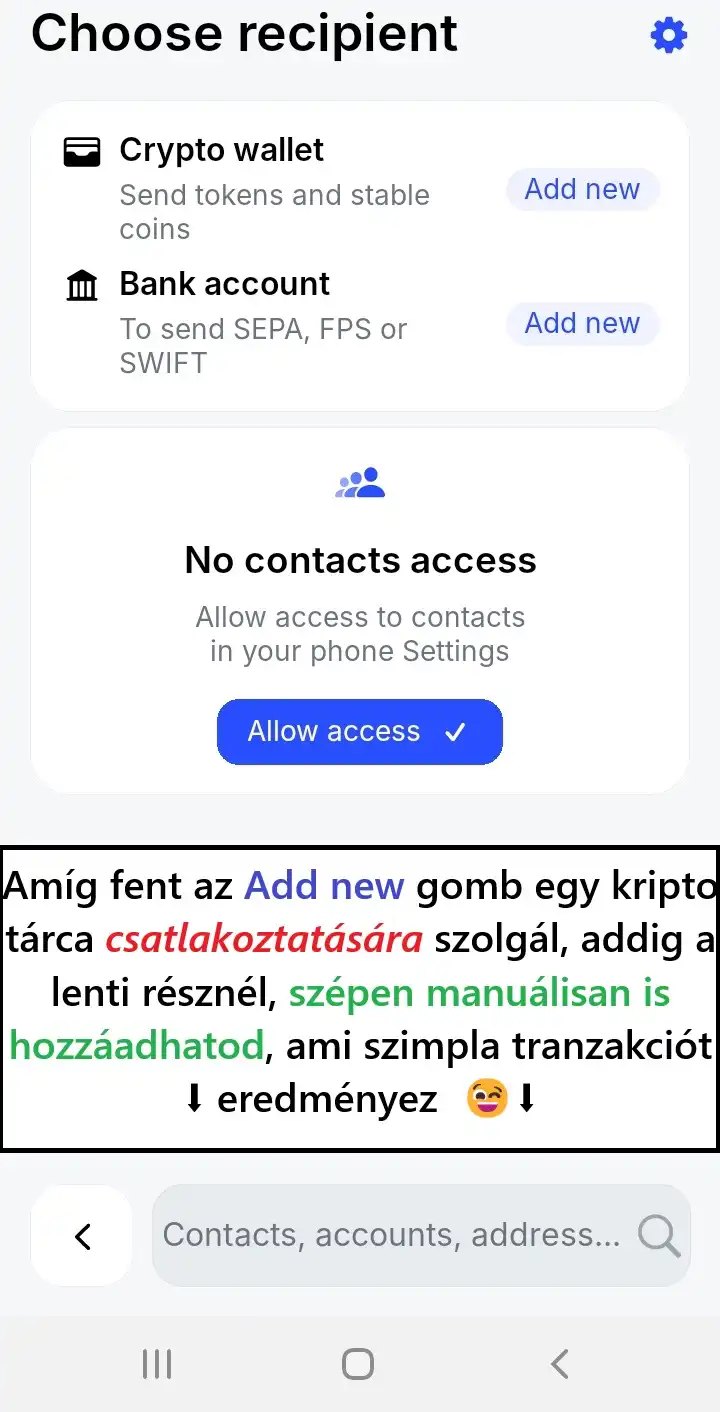 A Bleap kártya használatával összegyűjtött USDC cashback így küldhető ki Arbirtrum hálózaton egy másik tárca címre, anélkül, hogy bármilyen wallet-et hozzá kellene csatlakoztatni.